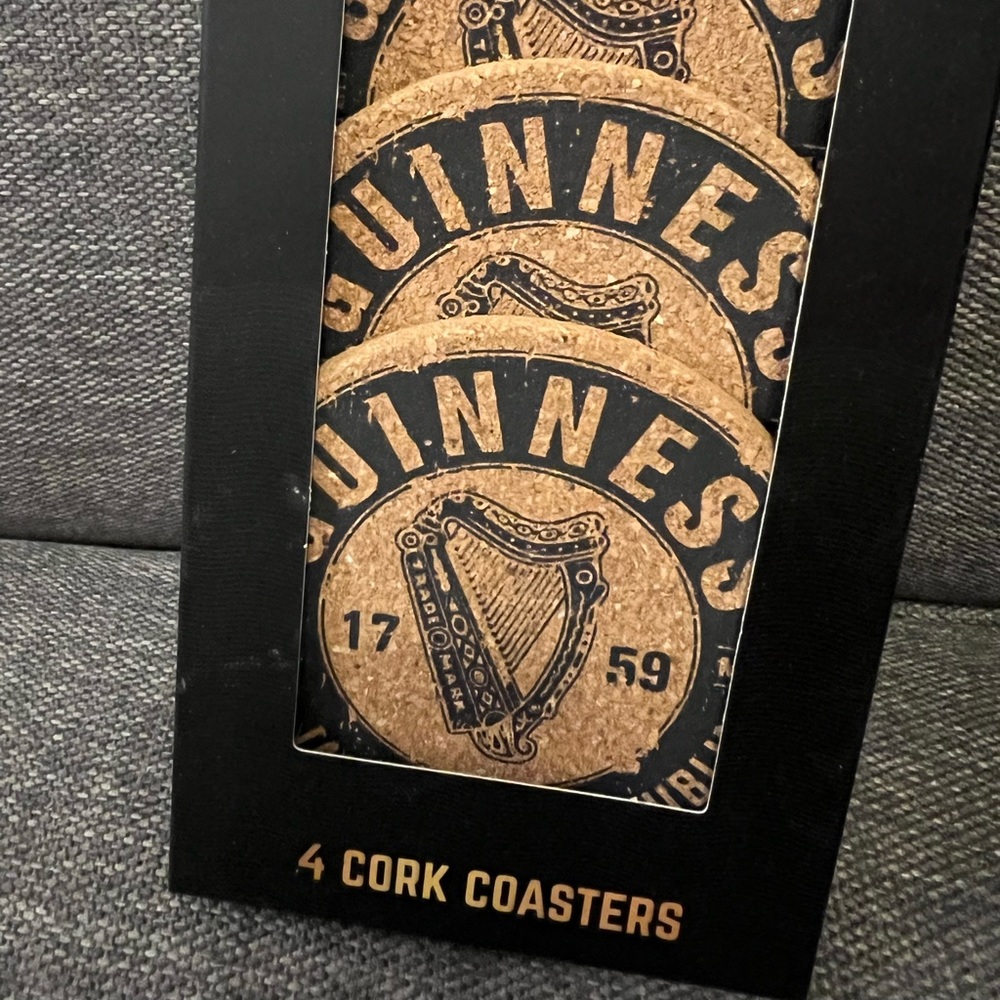Guinness Cork Coaster Set - Picture 3 of 6